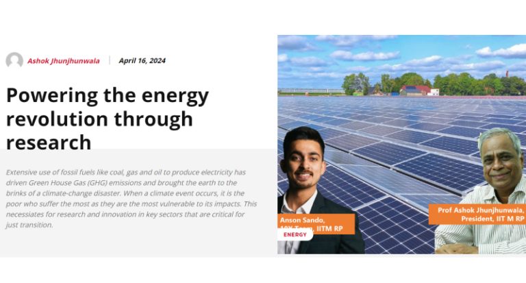 Leadership in Solar PV technology and deployment: An Imperative for India